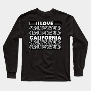 I love California typography Long Sleeve T-Shirt